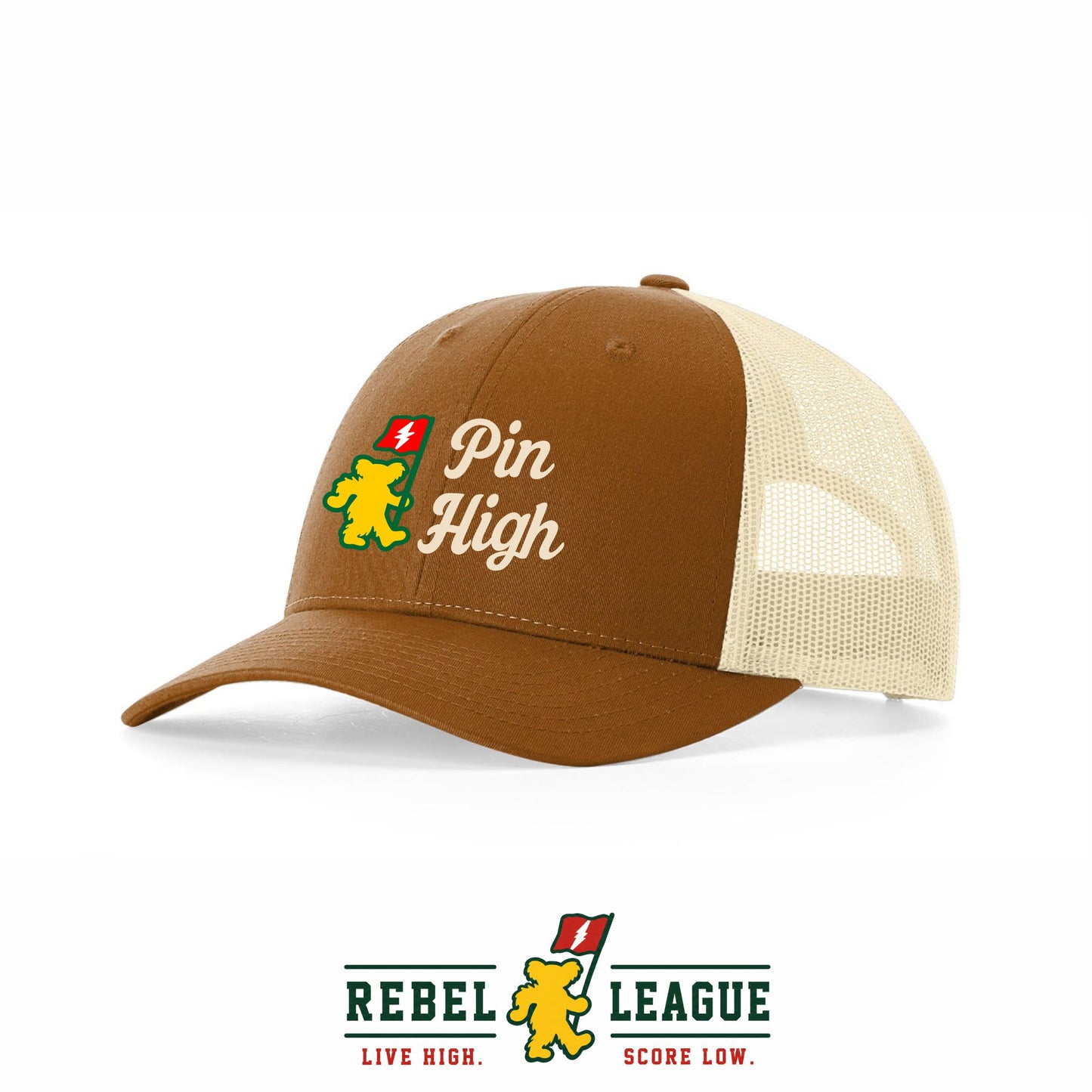 Pin High Trucker Cap - Caramel/Birch