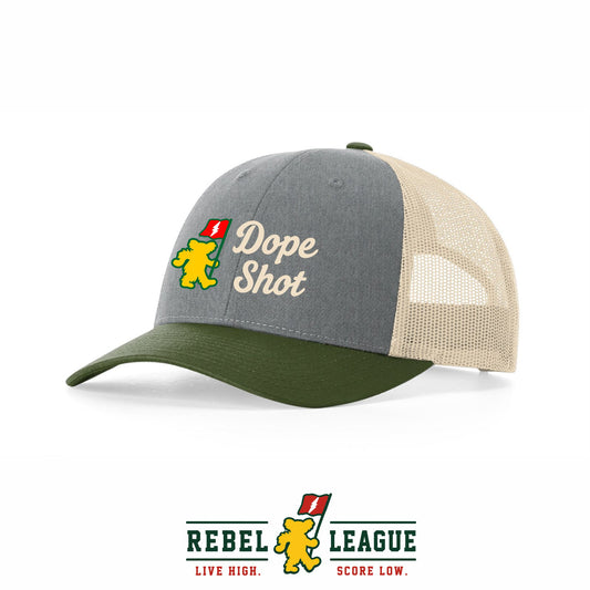 Dope Shot Trucker Cap - Grey/Birch/Olive