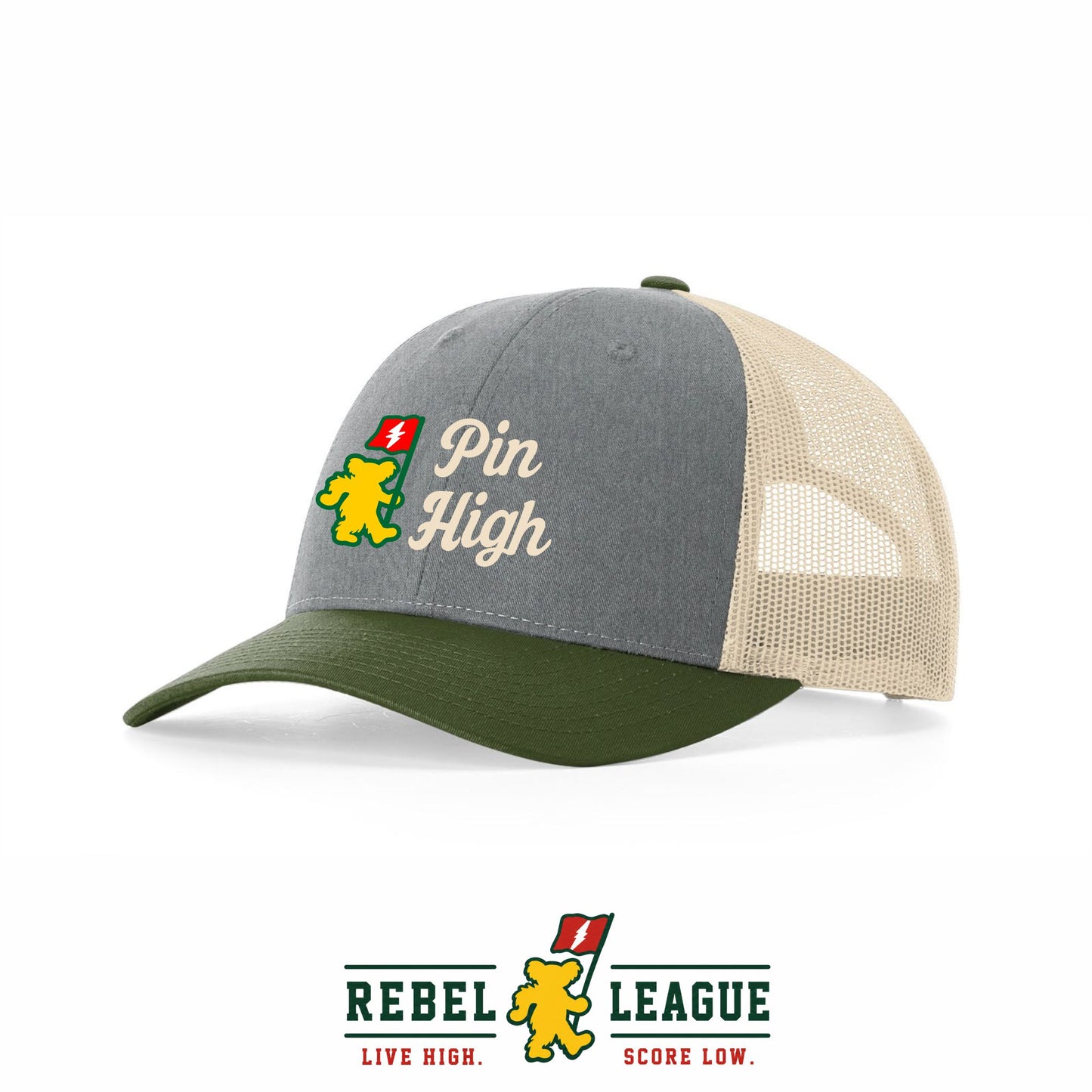 Pin High Trucker Cap - Grey/Birch/Olive