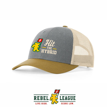 Hit the Hybrid Trucker Cap - Grey/Birch/Amber