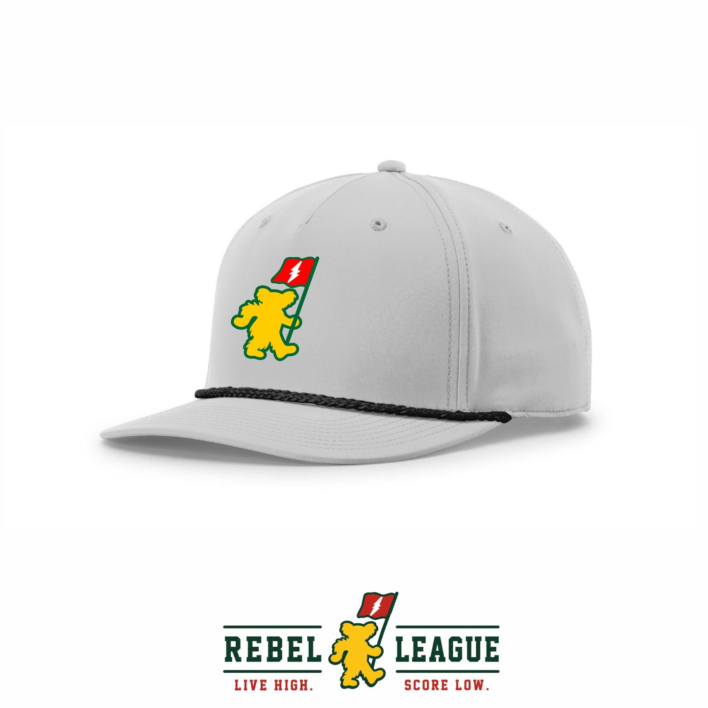 RL Bear 5-Panel Rope Cap Lt Grey