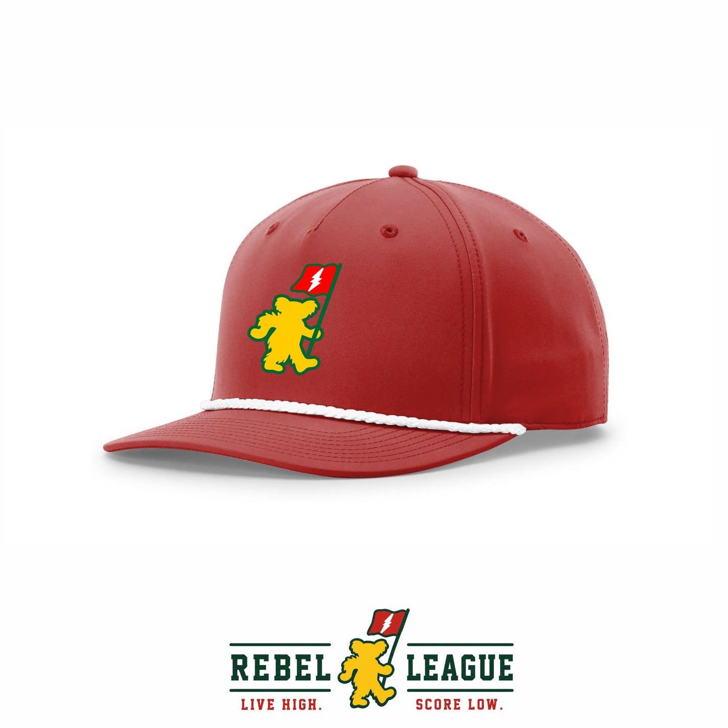 RL Bear 5-Panel Rope Cap Red