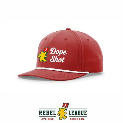 Dope Shot 5-Panel Rope Cap Red
