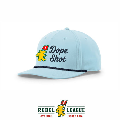Dope Shot 5-Panel Rope Cap Soft Blue