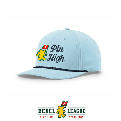 Pin High 5-Panel Rope Cap Soft Blue