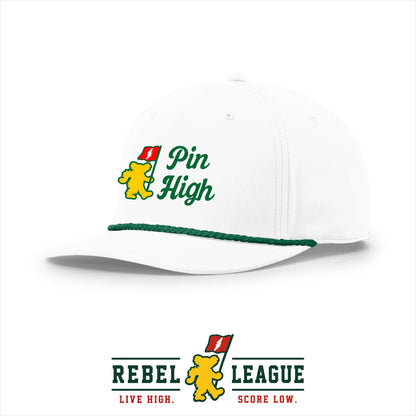 Pin High 5-Panel Rope Cap - White