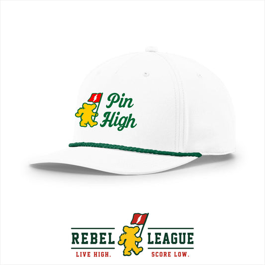 Pin High 5-Panel Rope Cap - White