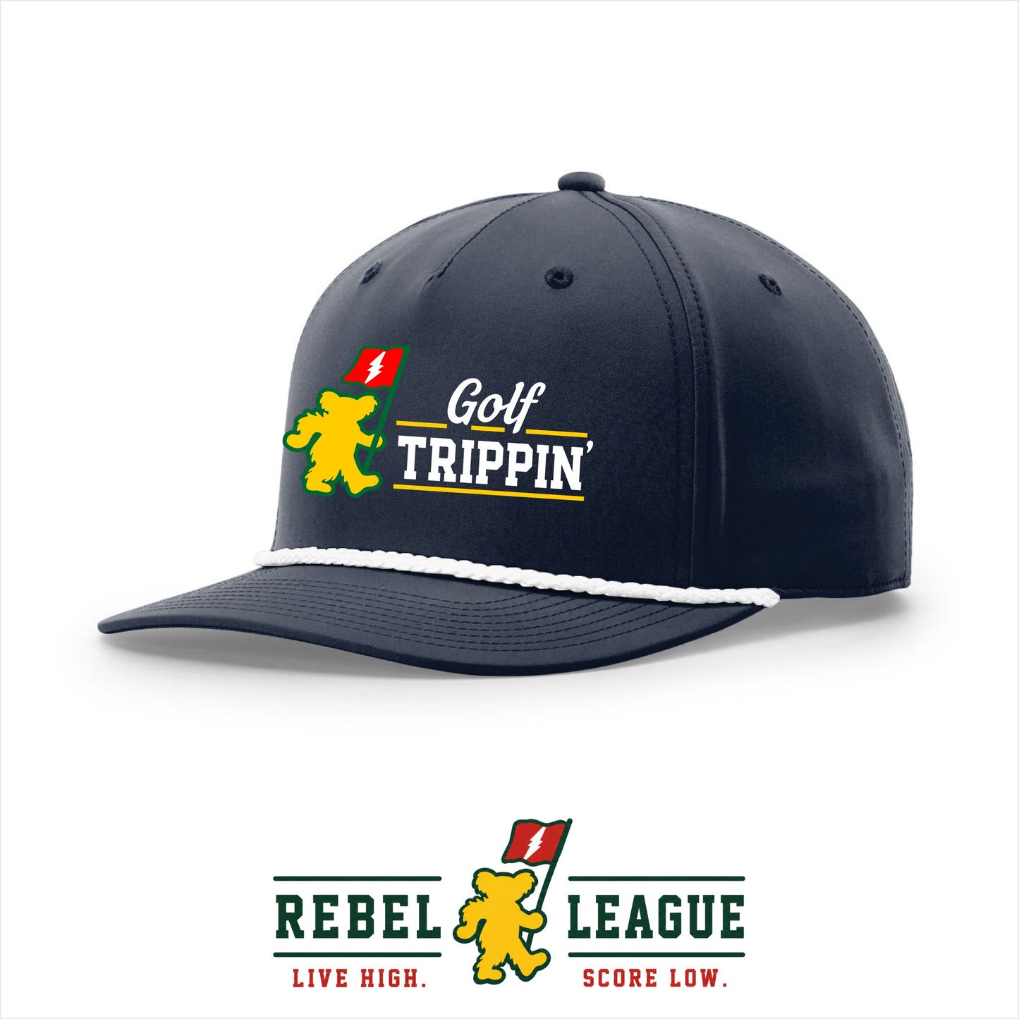 Golf Trippin' 5-Panel Rope Cap - Midnight Navy