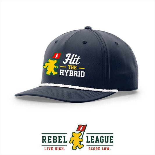 Hit the Hybrid 5-Panel Rope Cap - Midnight Navy