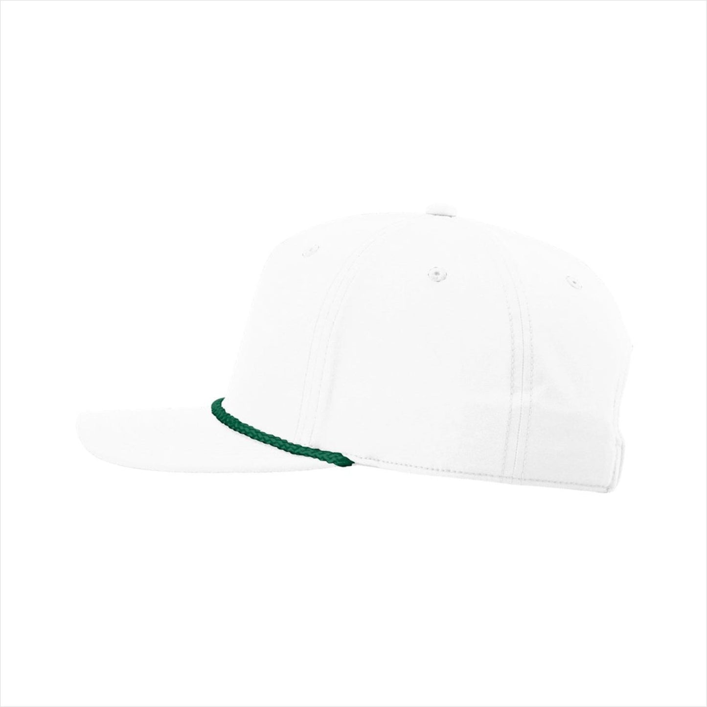 Hit the Hybrid 5-Panel Rope Cap - White