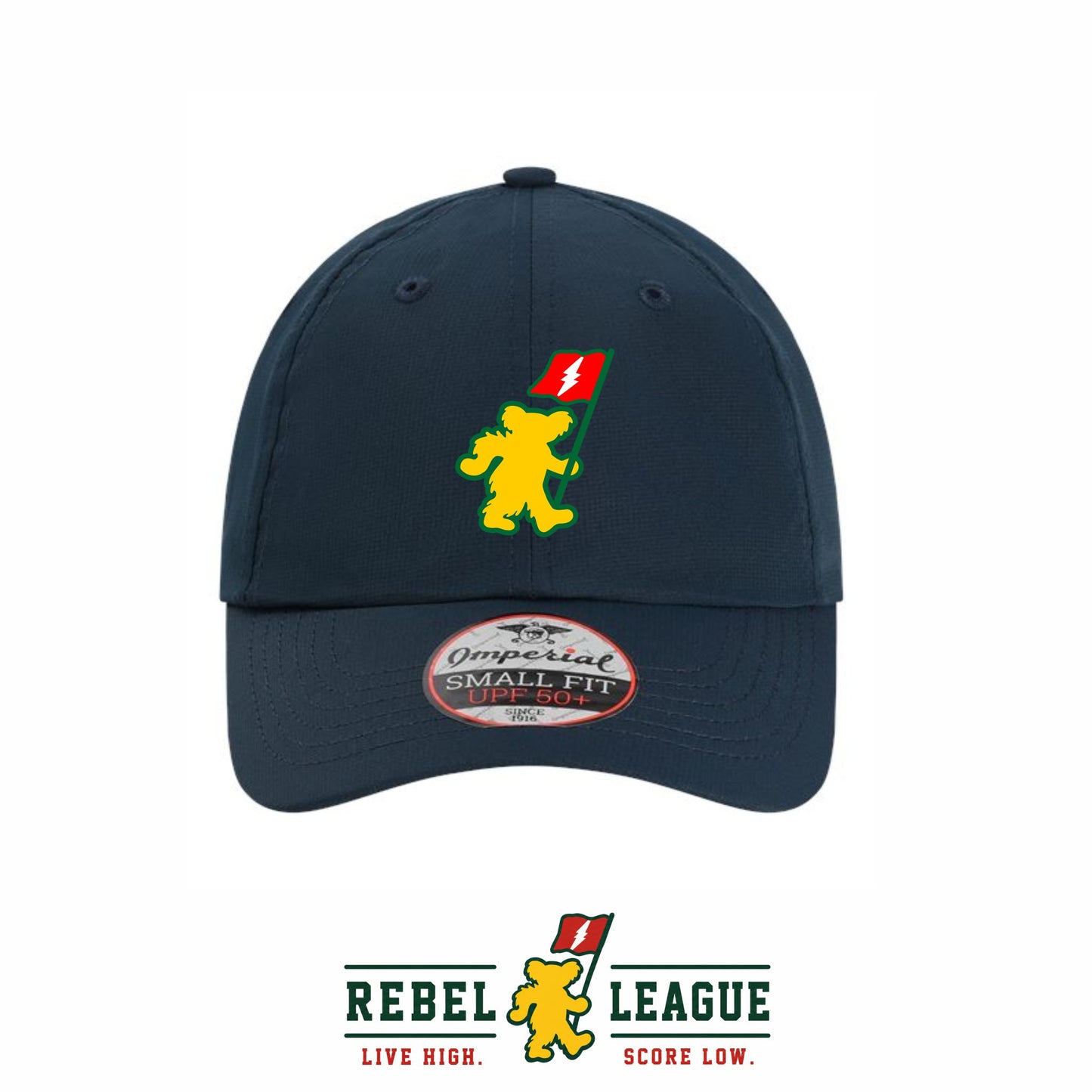 Rebel League Bear Imperial Performance Cap - Navy