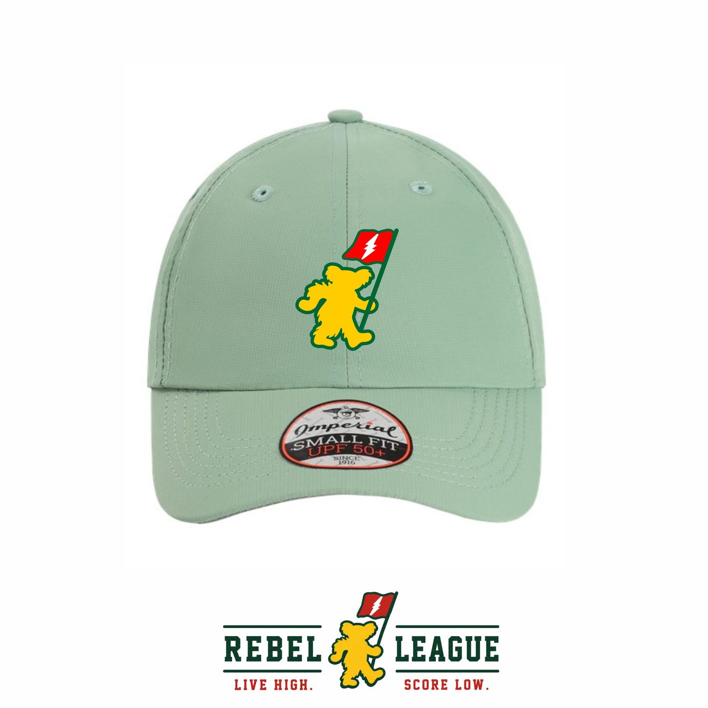 Rebel League Bear Imperial Performance Cap - Laurel Green
